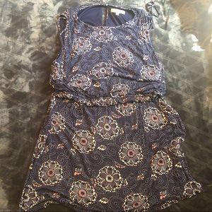 LOFT Navy Paisley Dress